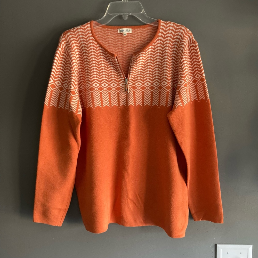 Elsie & Zoey Nordic Zip Neck Seeater